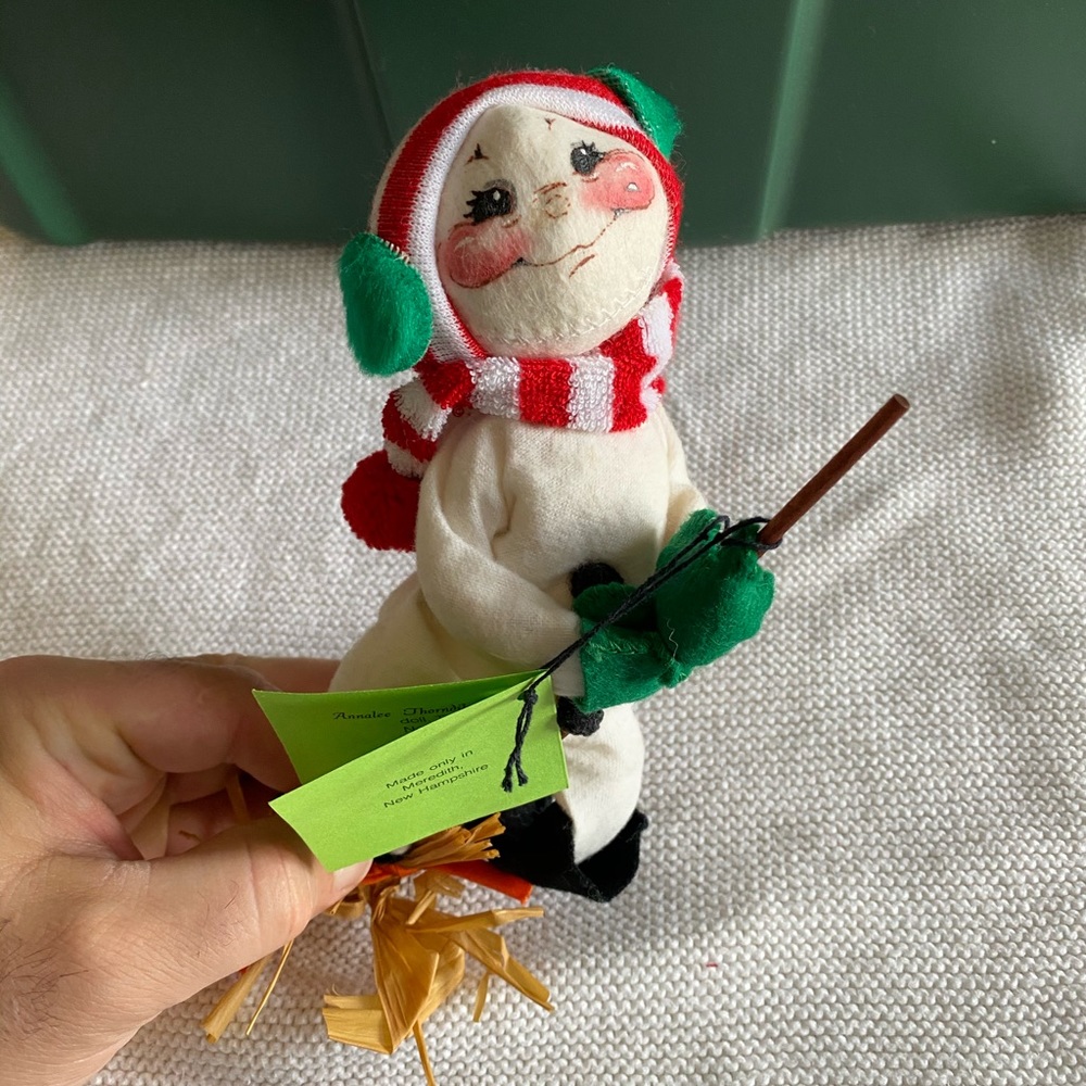 Annalee doll on broom new with tags
